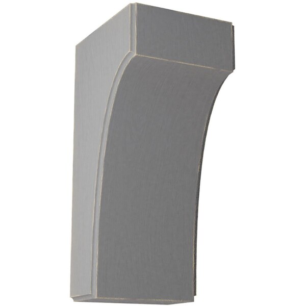 Ekena Millwork 3 1/2"W x 4"D x 8"H Clarksville Wood Vintage Decor Bracket, Pebble Grey BKTWD04X04X08CVPG - main